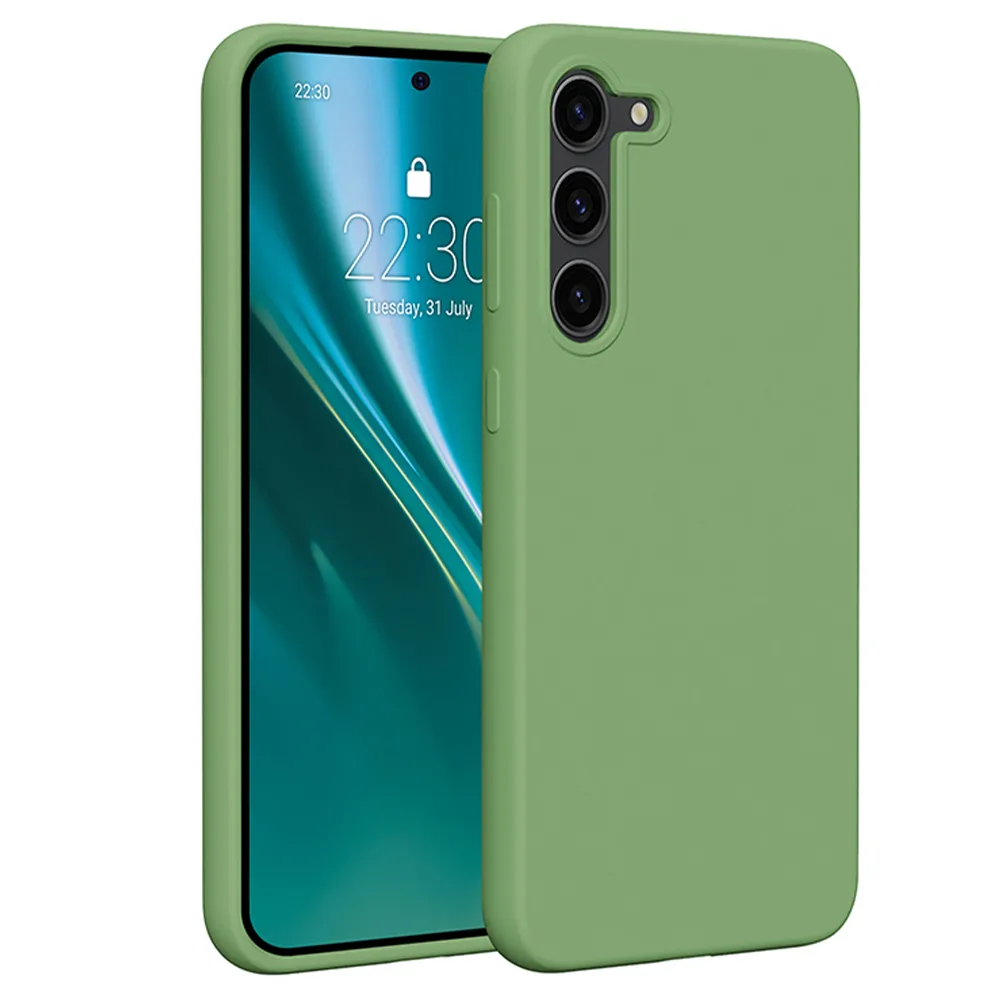 Etteri Silikonfodral för Samsung Galaxy S23 Plus ljusgrönt
