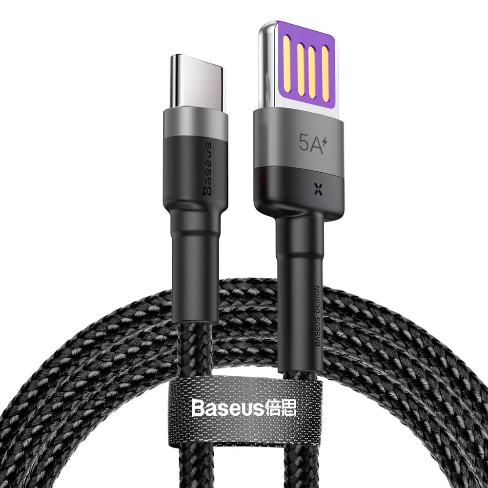 Baseus cable Cafule HW QC USB - USB-C 1,0 m gray-black 40W