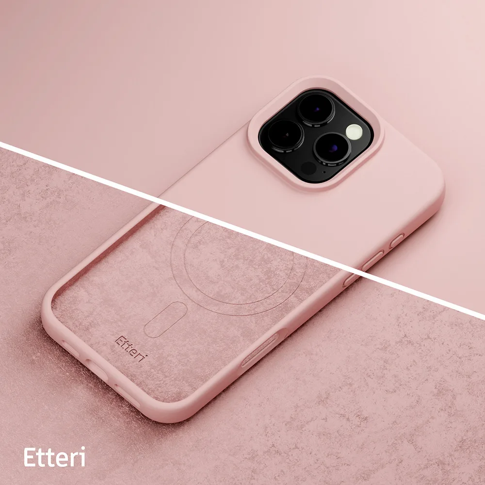 Etteri Silicone Mag case for iPhone 16 Pro Max 6,9″ light pink