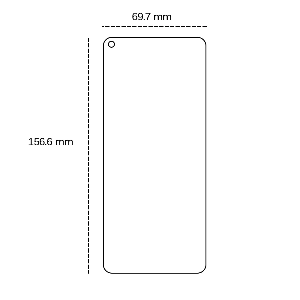 Härdat 2,5D-glas för Samsung Galaxy A21 / A21s / A80 / Realme GT Neo 3T