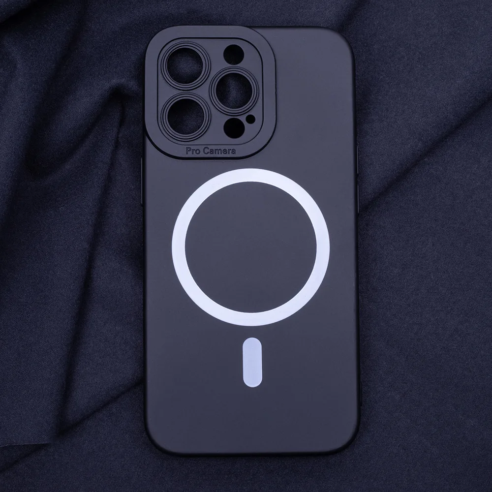 Silikon-Mag-fodral för iPhone 15 Plus 6,7″ svart