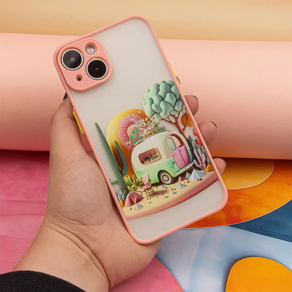 Ultra Trendigt fodral till iPhone 12 6,1″ Resa rosa