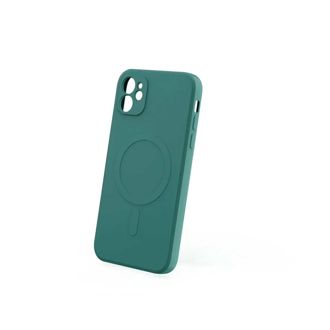 Simple Color Mag-fodral för iPhone 12 6,1″ mörkgrönt