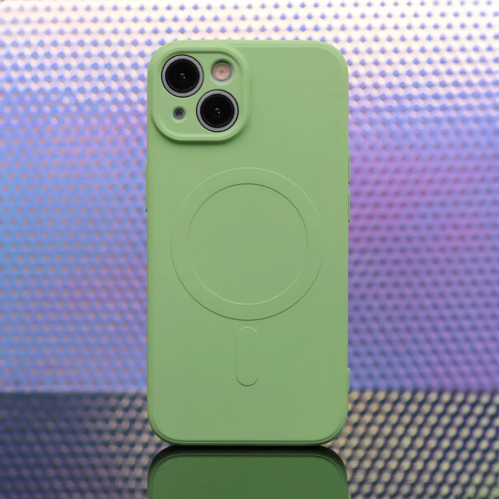 Enkelt Color Mag-fodral för iPhone 16 6,1″ i ljusgrönt