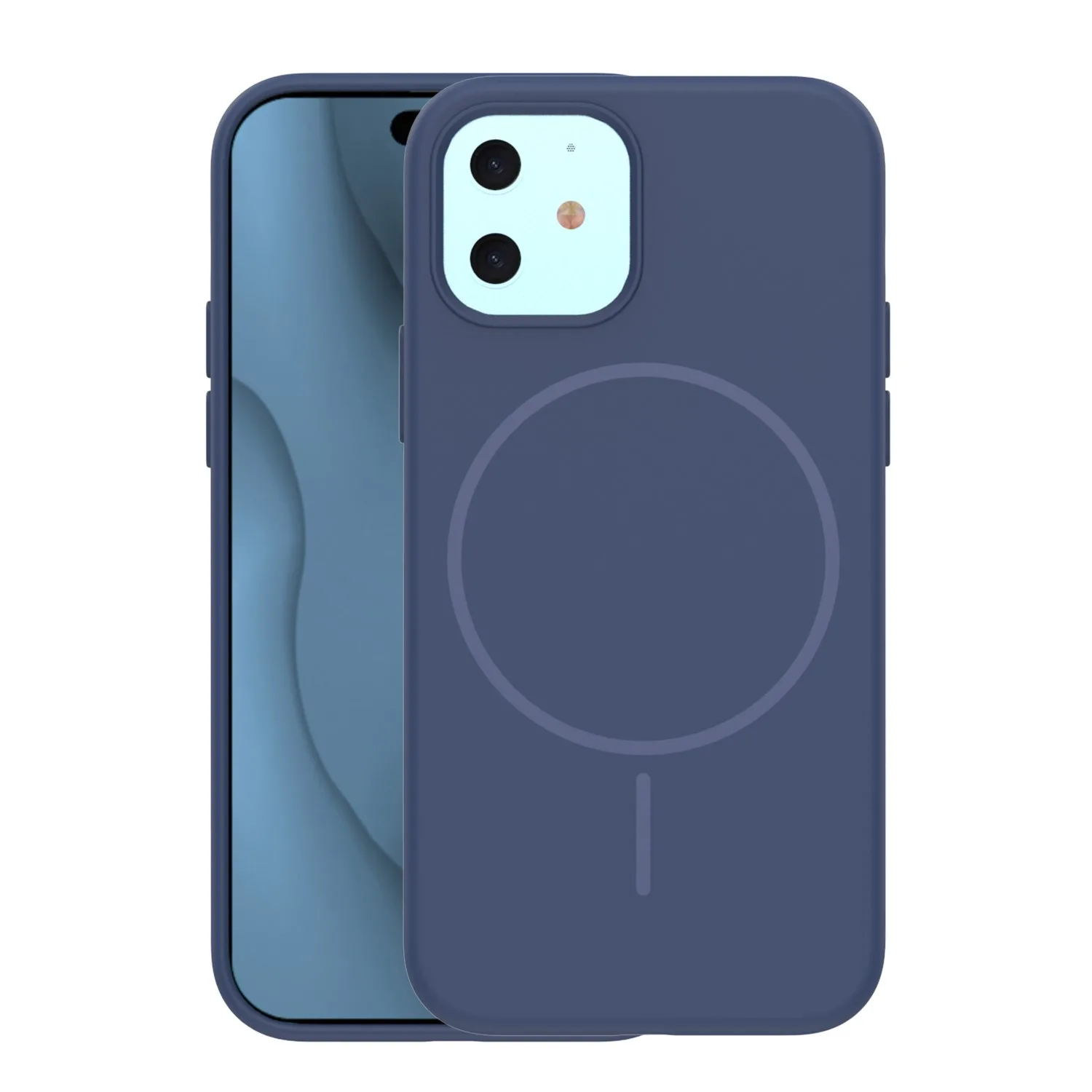 Silicone Thin Mag case for iPhone 12 / 12 Pro 6,1" dark blue