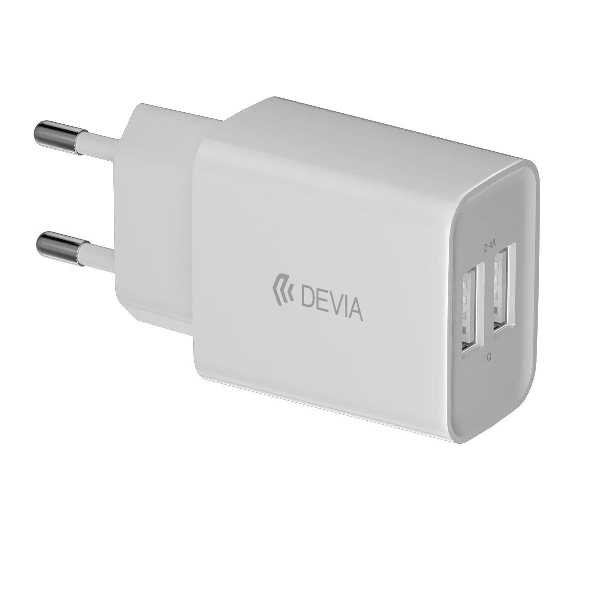 Devia wall charger Smart 2x USB 2,4A white + Lightning cable
