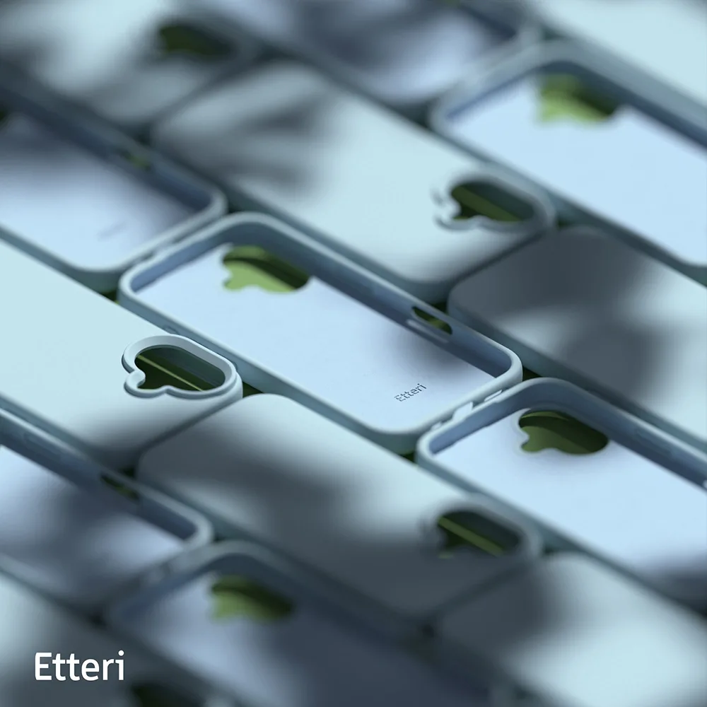 Etteri Silikonfodral för iPhone 16 6,1″ ljusblå