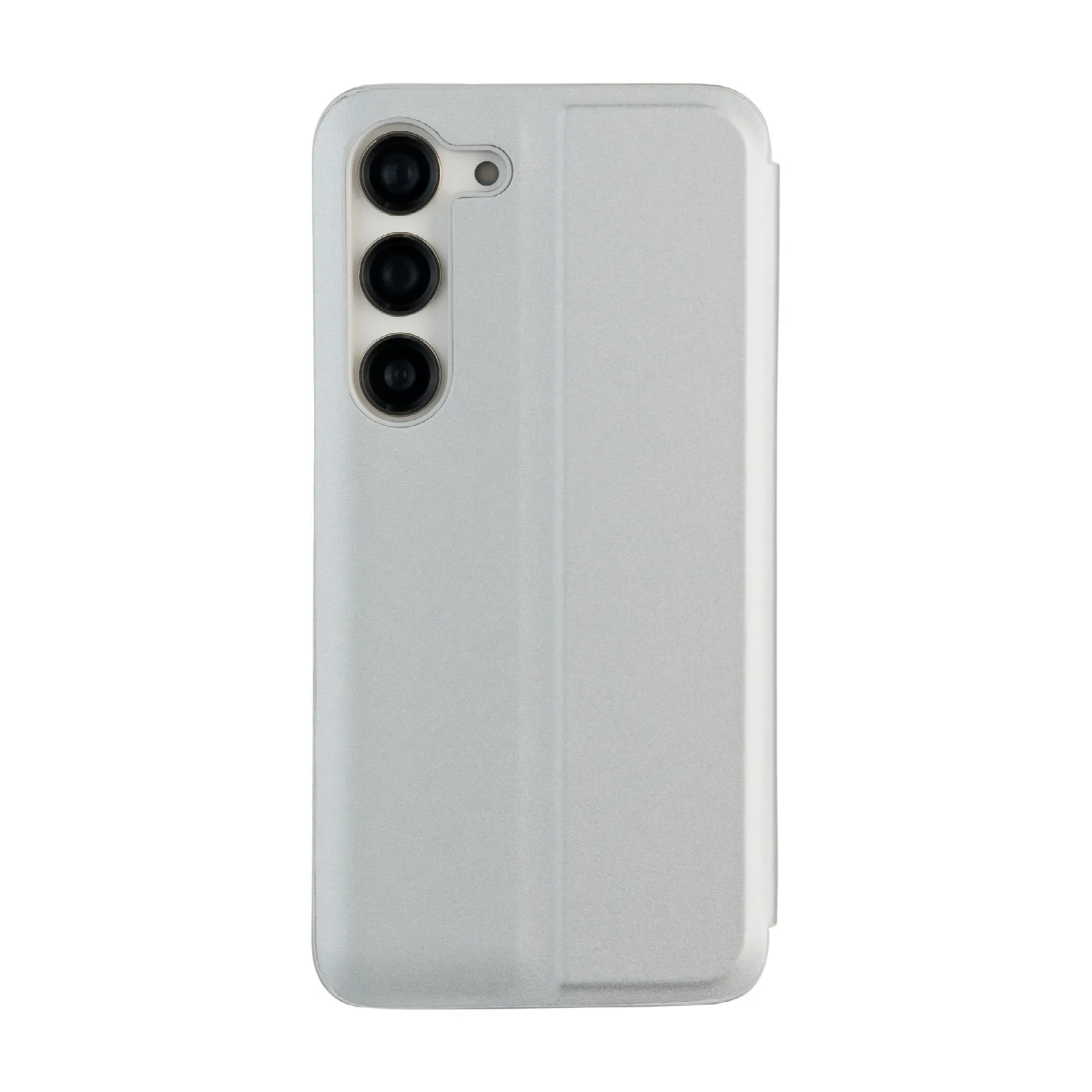 Fällbar spegelvyfodral för Samsung Galaxy A14 4G / A14 5G i silver