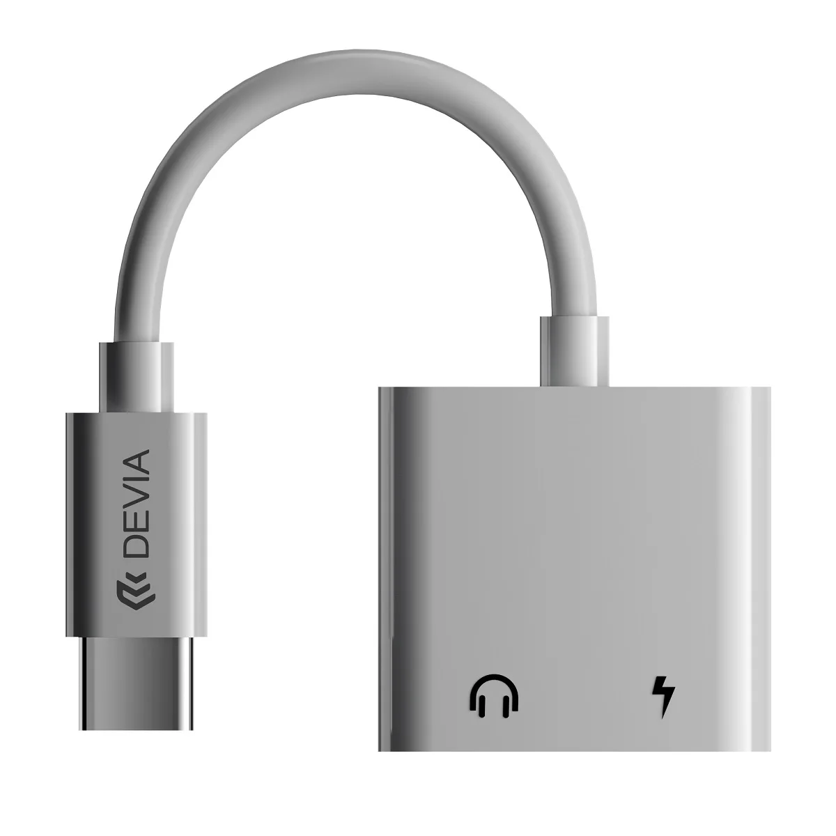 Devia adapter EC609 USB-C – USB-C (port) + USB-C (port) vit