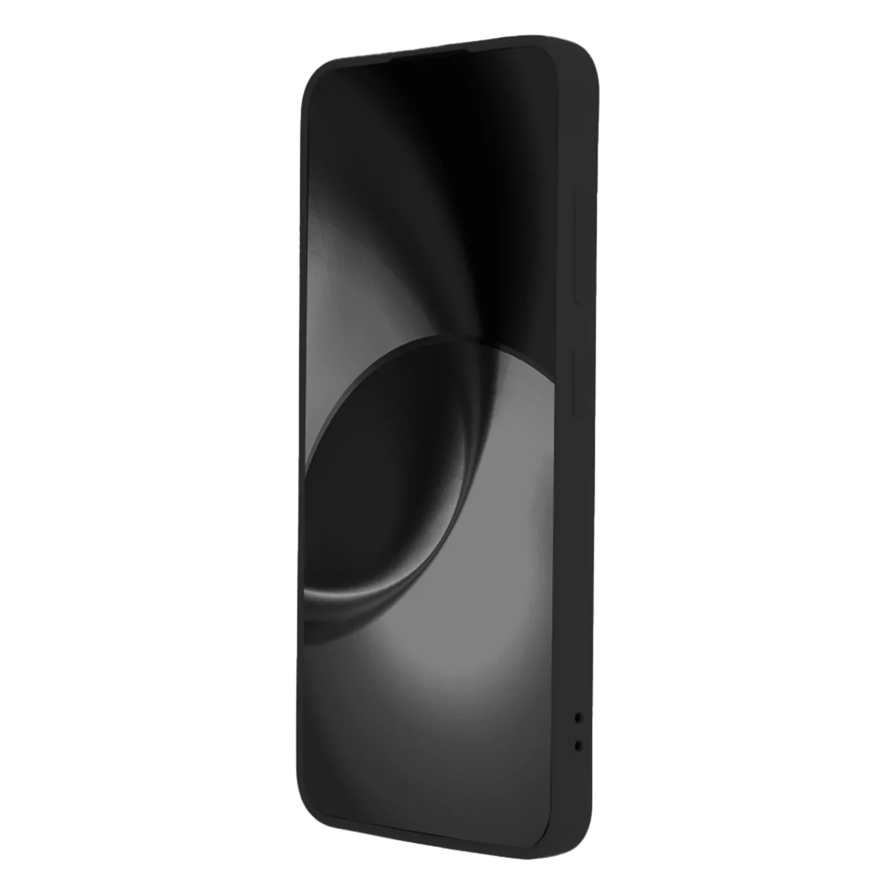 Fingeravtrycksring iPhone 16-fodral svart