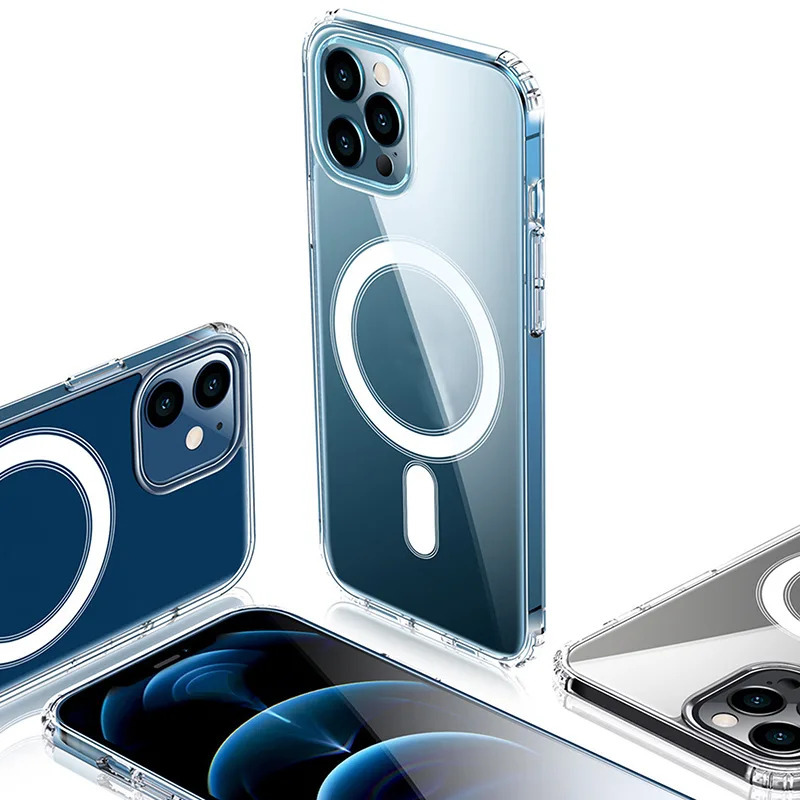 Anti Shock 1,5 mm Mag case for iPhone 15 6,1″ transparent big hole