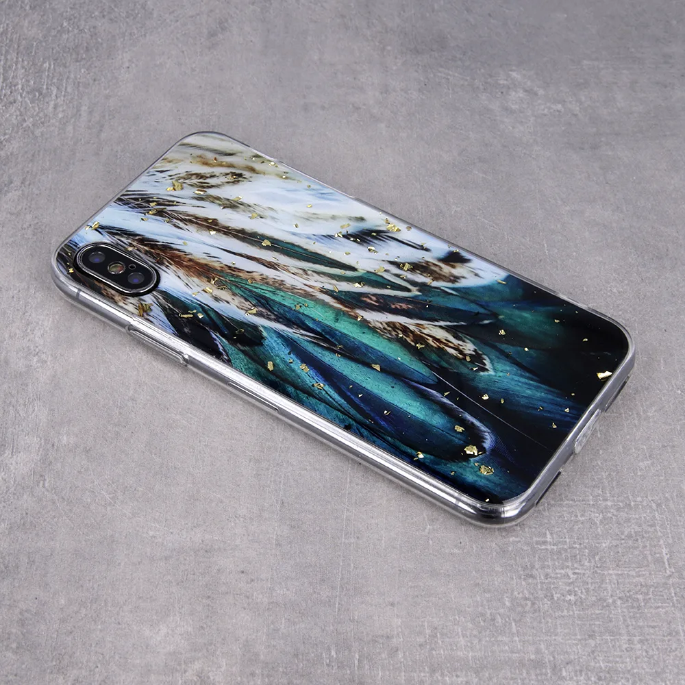Guld Glam fodral för Samsung Galaxy A25 5G (global) fjädrar