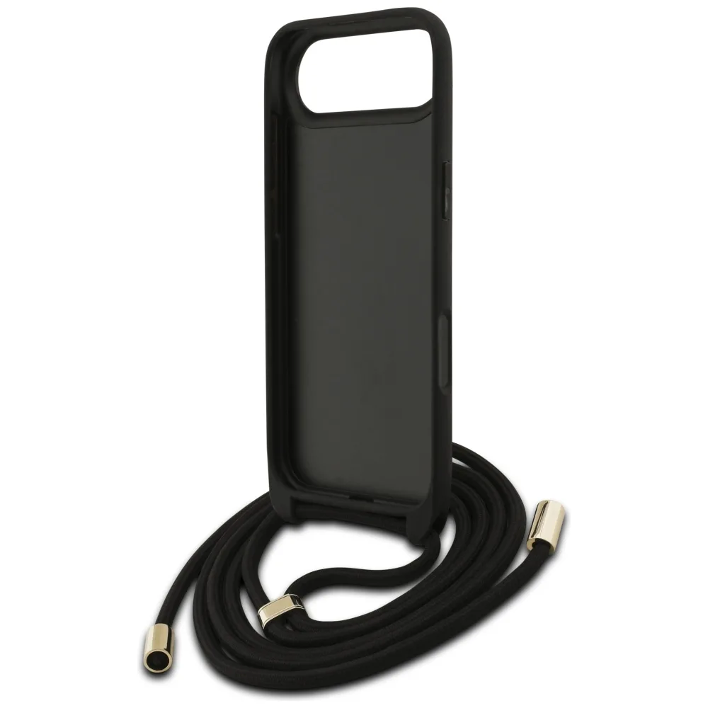 Guess 4G Big Logo Cord Stap Crossbody case for iPhone Air black