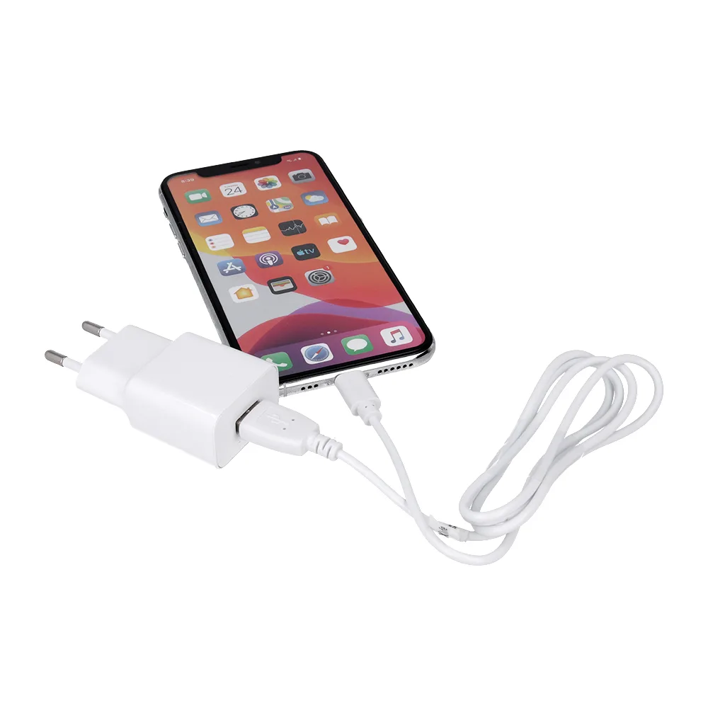 Maxlife MXTC-01 laddare 1x USB 2,1A vit + Lightning-kabel