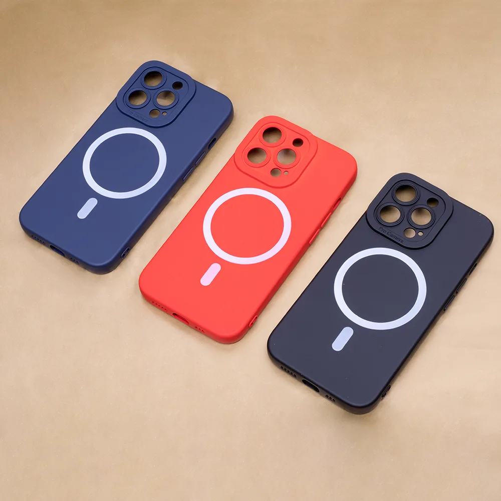 Silikon-Mag-fodral för iPhone 15 Plus 6,7″ svart