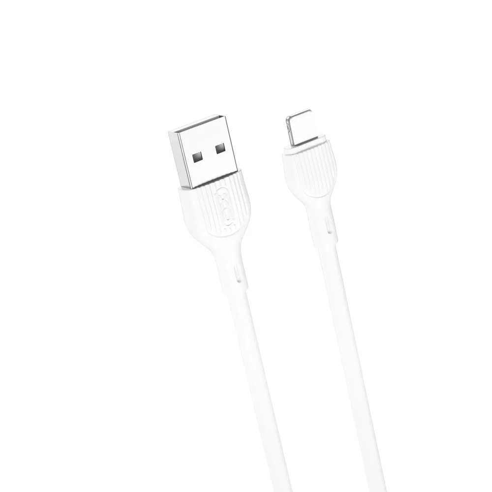 XO-kabel NB200 USB – Lightning 1,0 m 2,1A vit