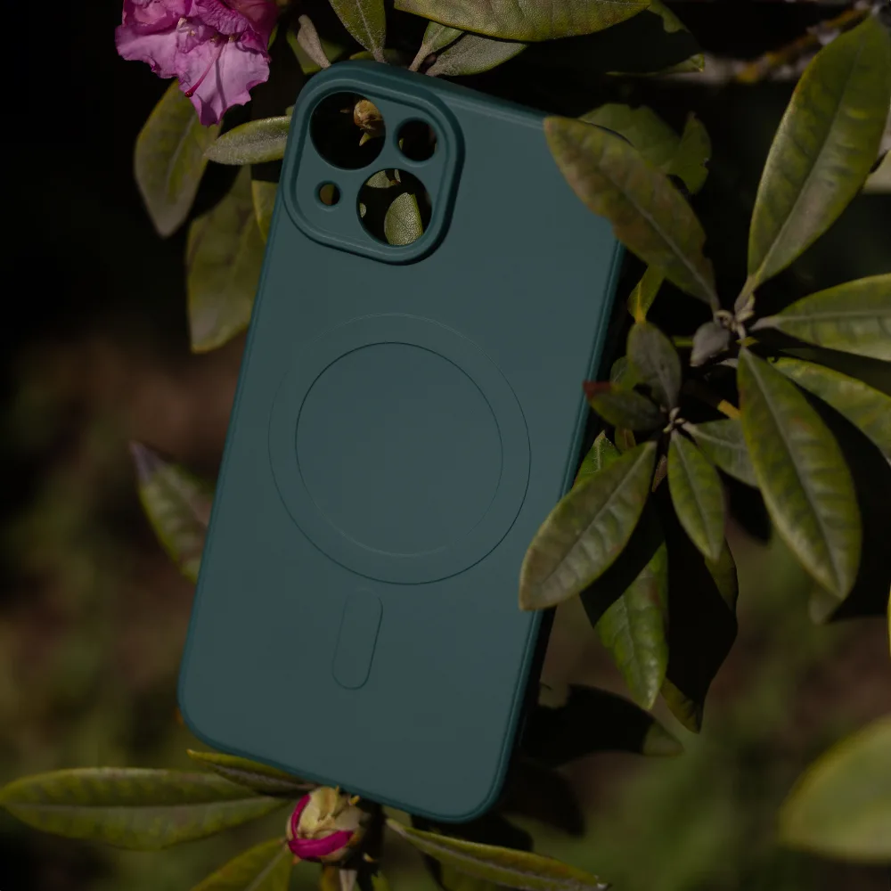 Simple Color Mag-fodral för iPhone 12 6,1″ mörkgrönt