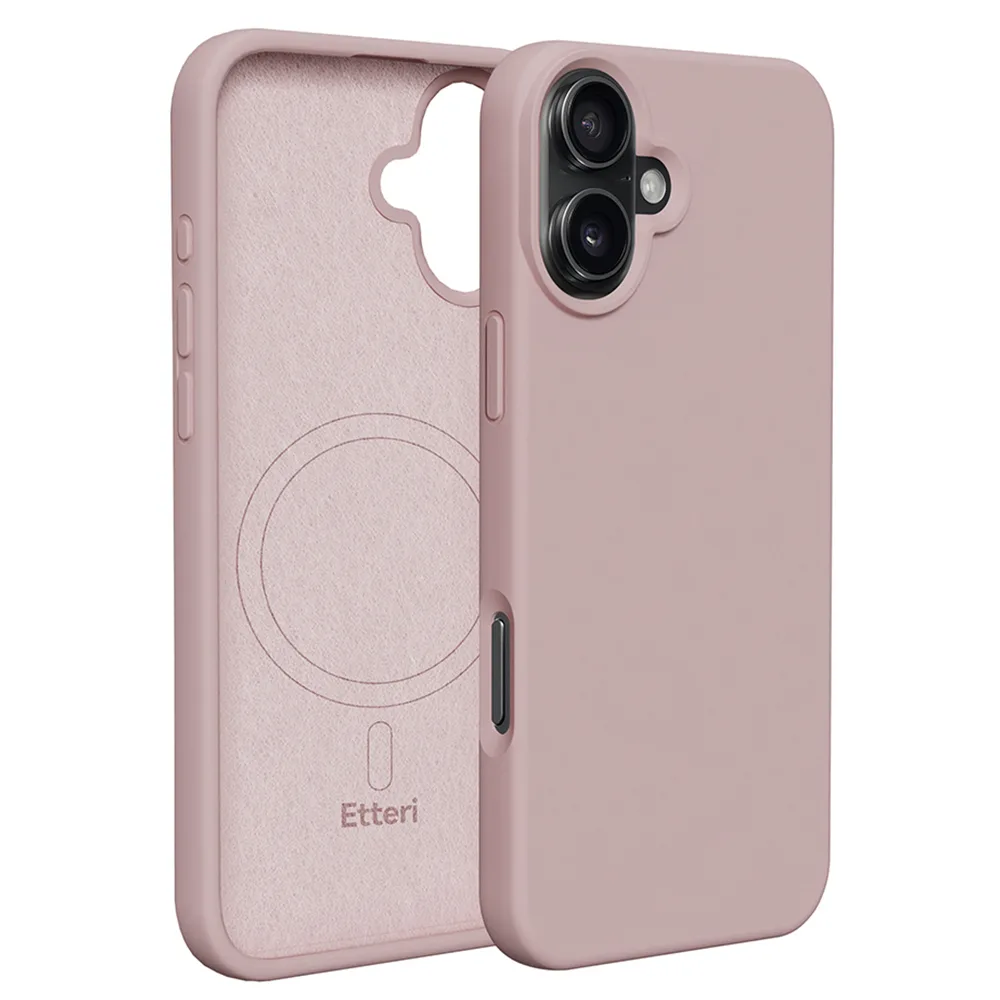 Etteri Silikon Mag-fodral för iPhone 16 Plus 6,7″ ljusrosa
