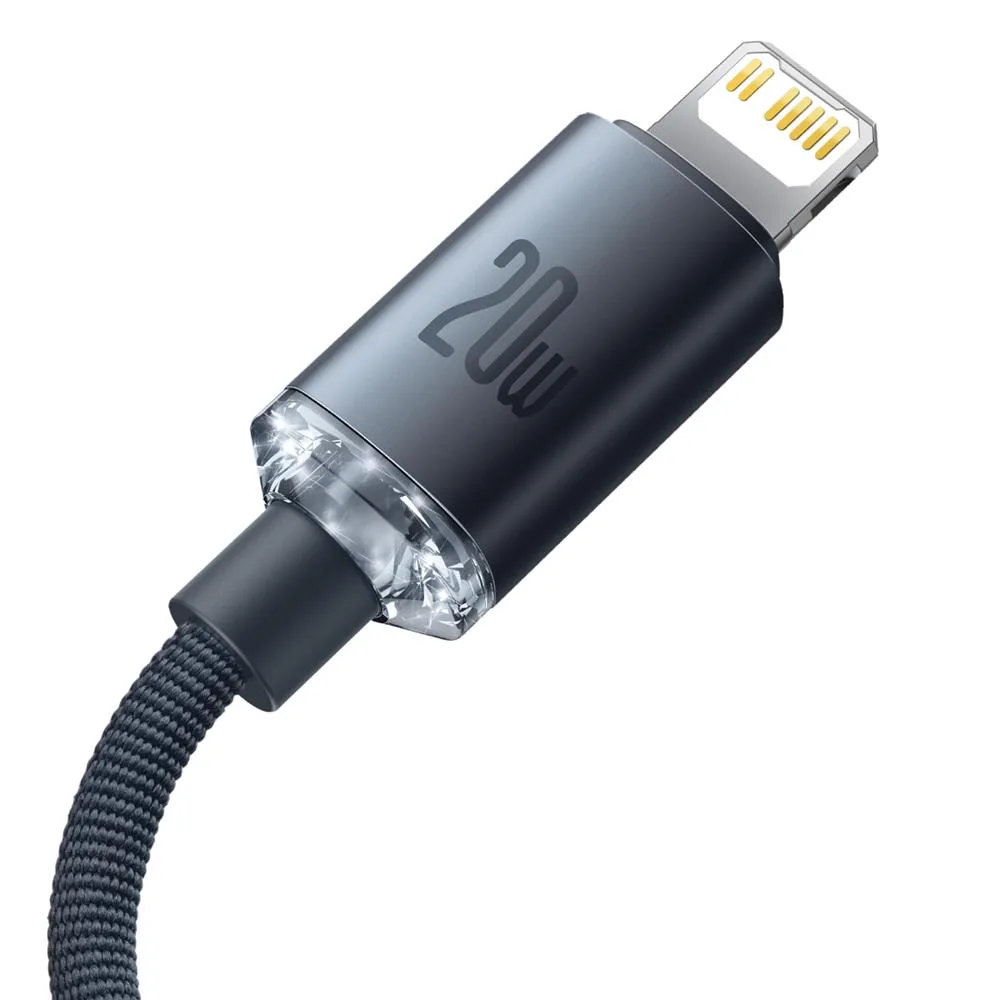 Baseus cable Crystal Shine USB-C – Lightning 1,2 m 20W black