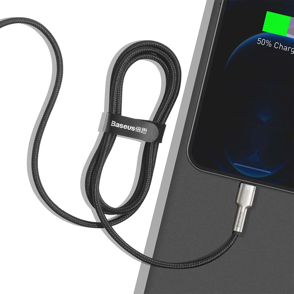 Baseus cable Cafule Metal USB – Lightning 1,0 m 2,4A black