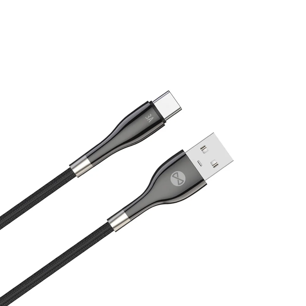 Forever Sleek cable USB – USB-C 1,0 m 3A black