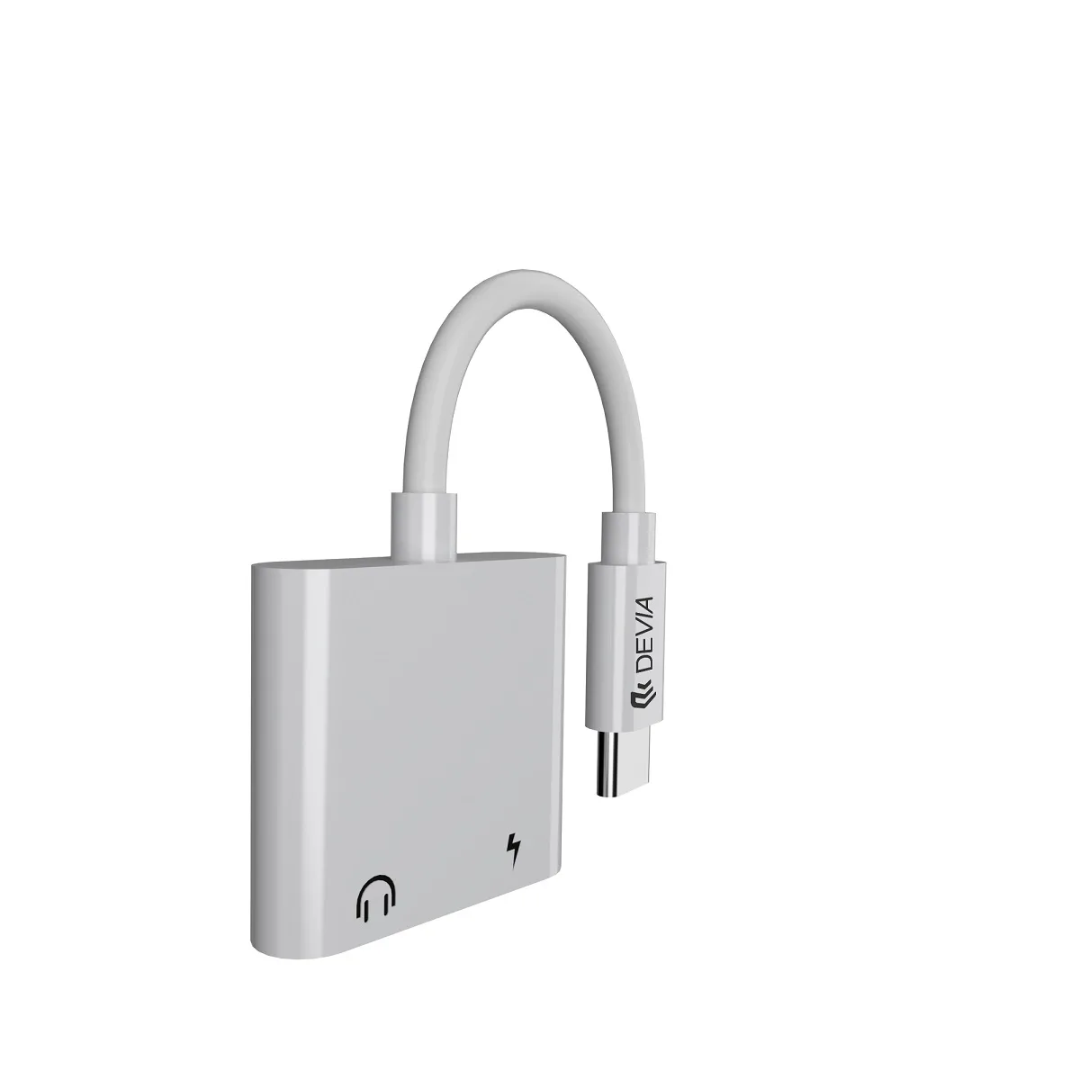 Devia adapter EC609 USB-C – USB-C (port) + USB-C (port) vit