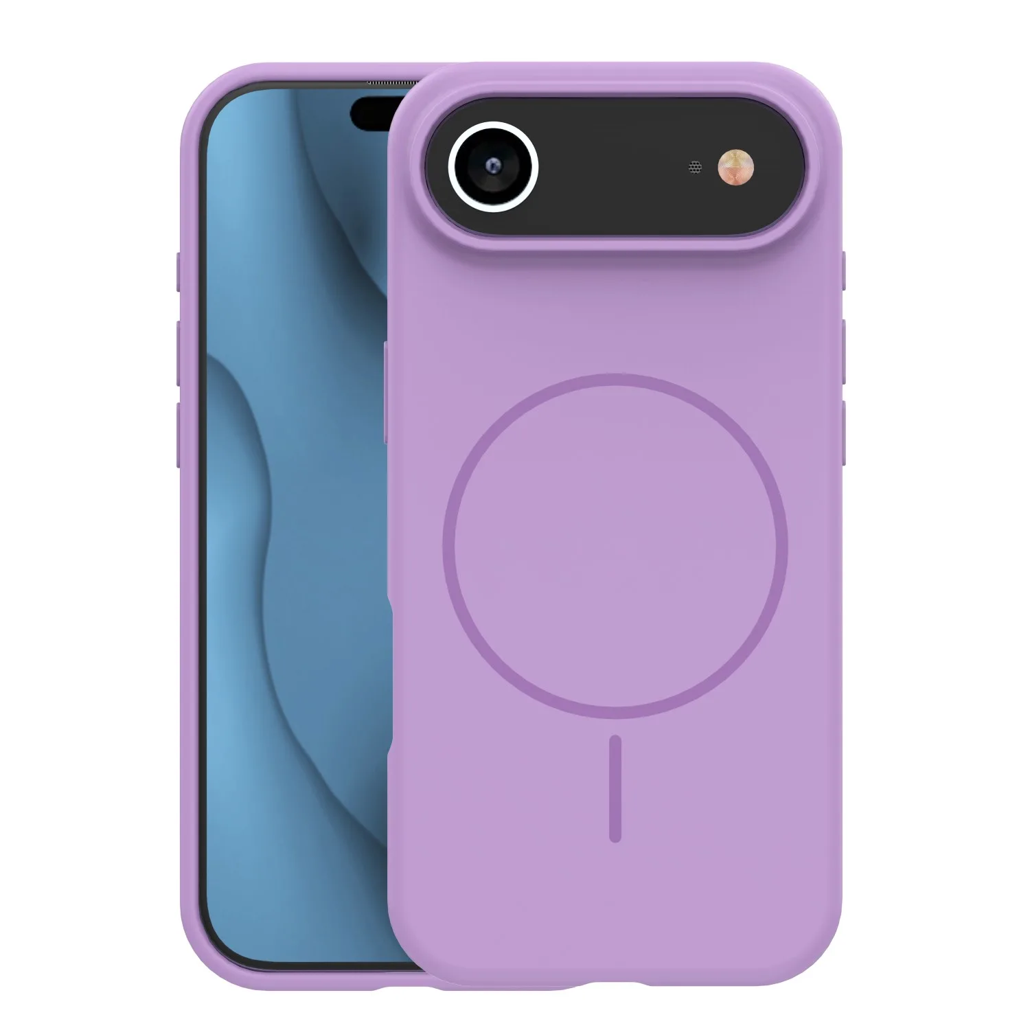Silicone Thin Mag case for iPhone 17 Air 6,6" purple