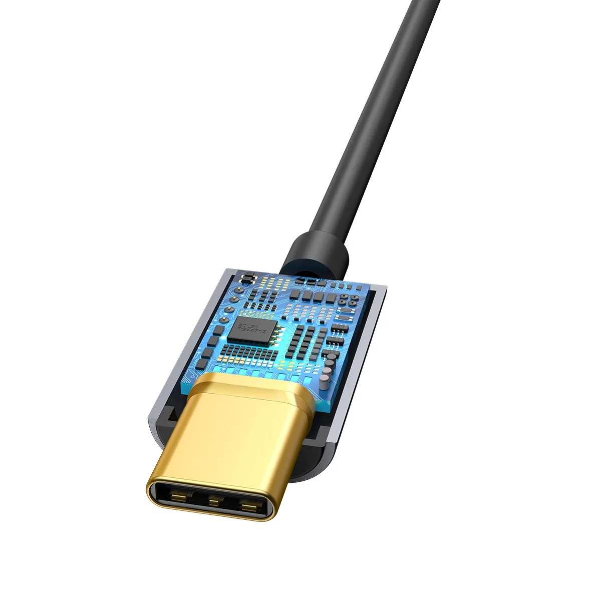 Baseus adapter L54 USB-C till 3,5 mm jack mörkgrå