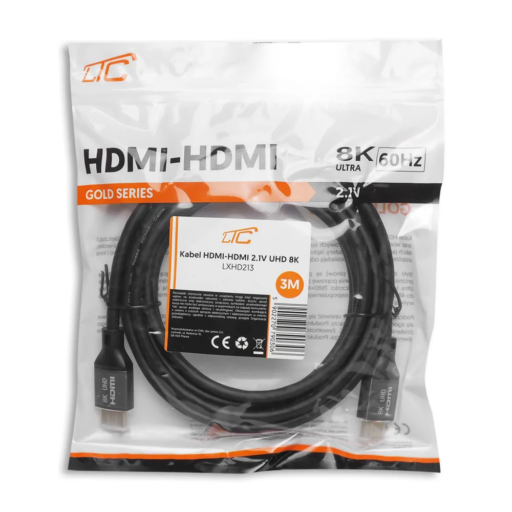 HDMI-HDMI-kabel (v2.1 | 8K | 3 m) svart