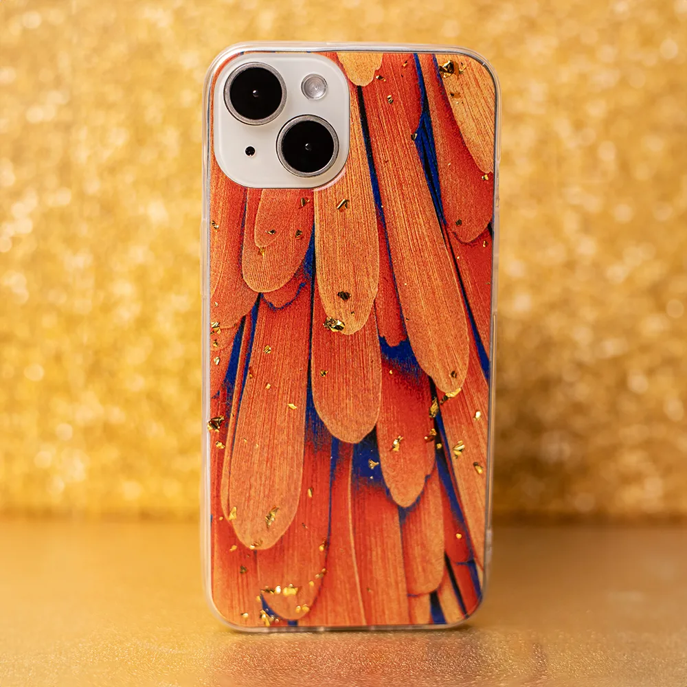 Guld Glam fodral till Samsung Galaxy A14 4G / A14 5G orange