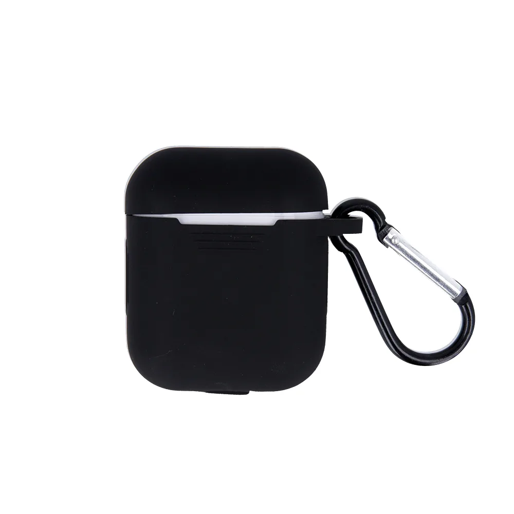 Fodral för Airpods / Airpods 2 svart med krok