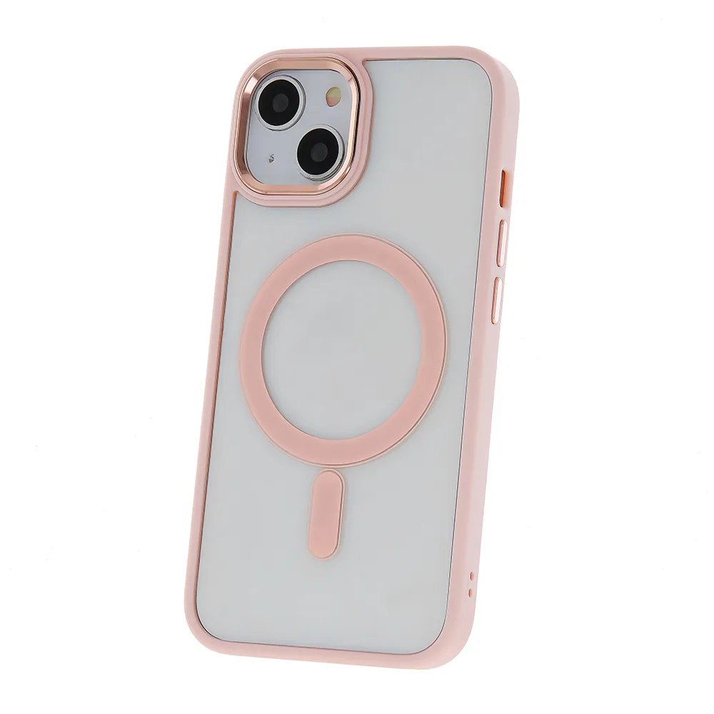 Satin Clear Mag-fodral för iPhone 11 rosa