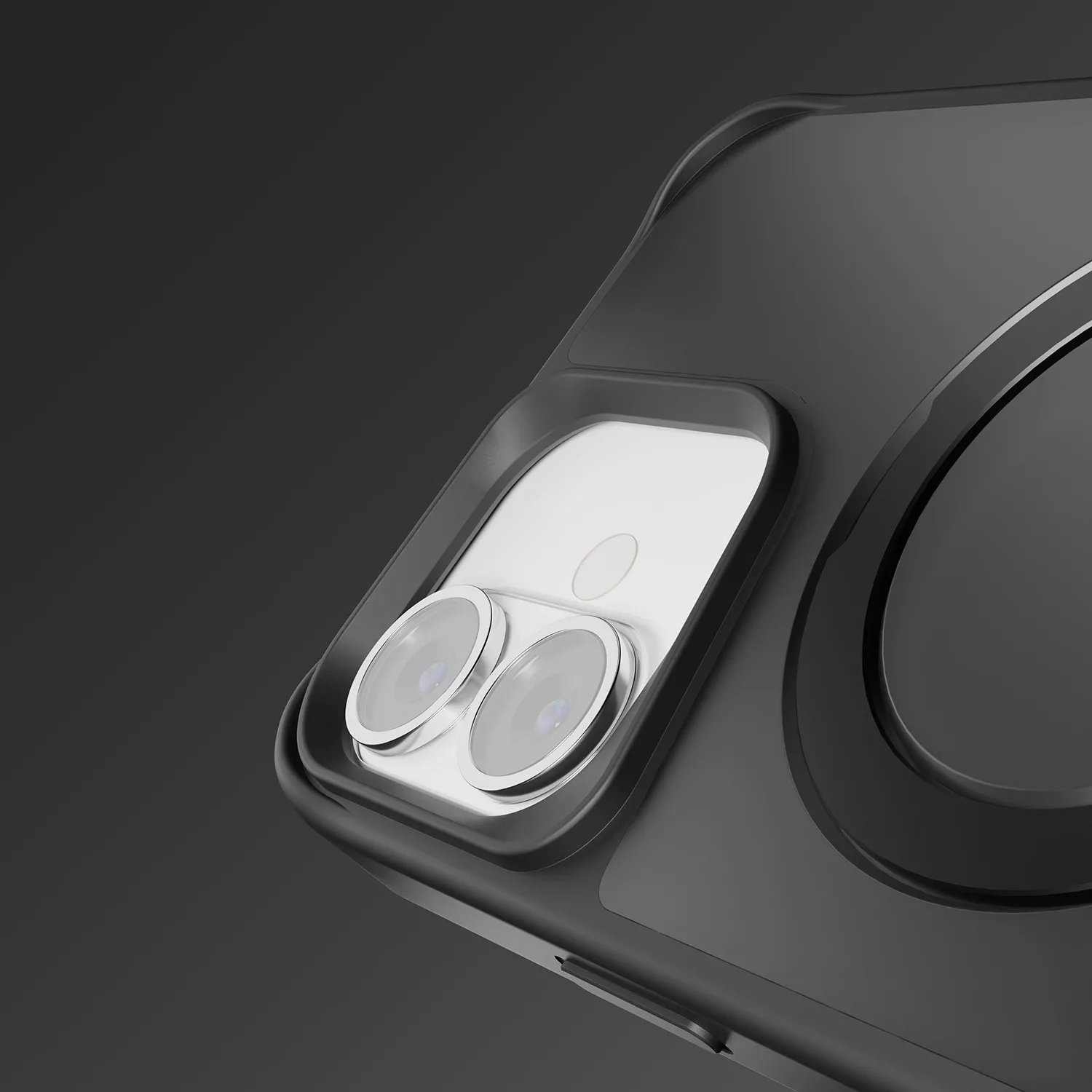 Etteri Matt Mag Ring-fodral för iPhone 16 Plus 6,7″ svart