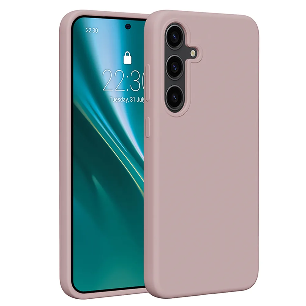Etteri Silikonfodral för Samsung Galaxy S24 Plus i ljusrosa
