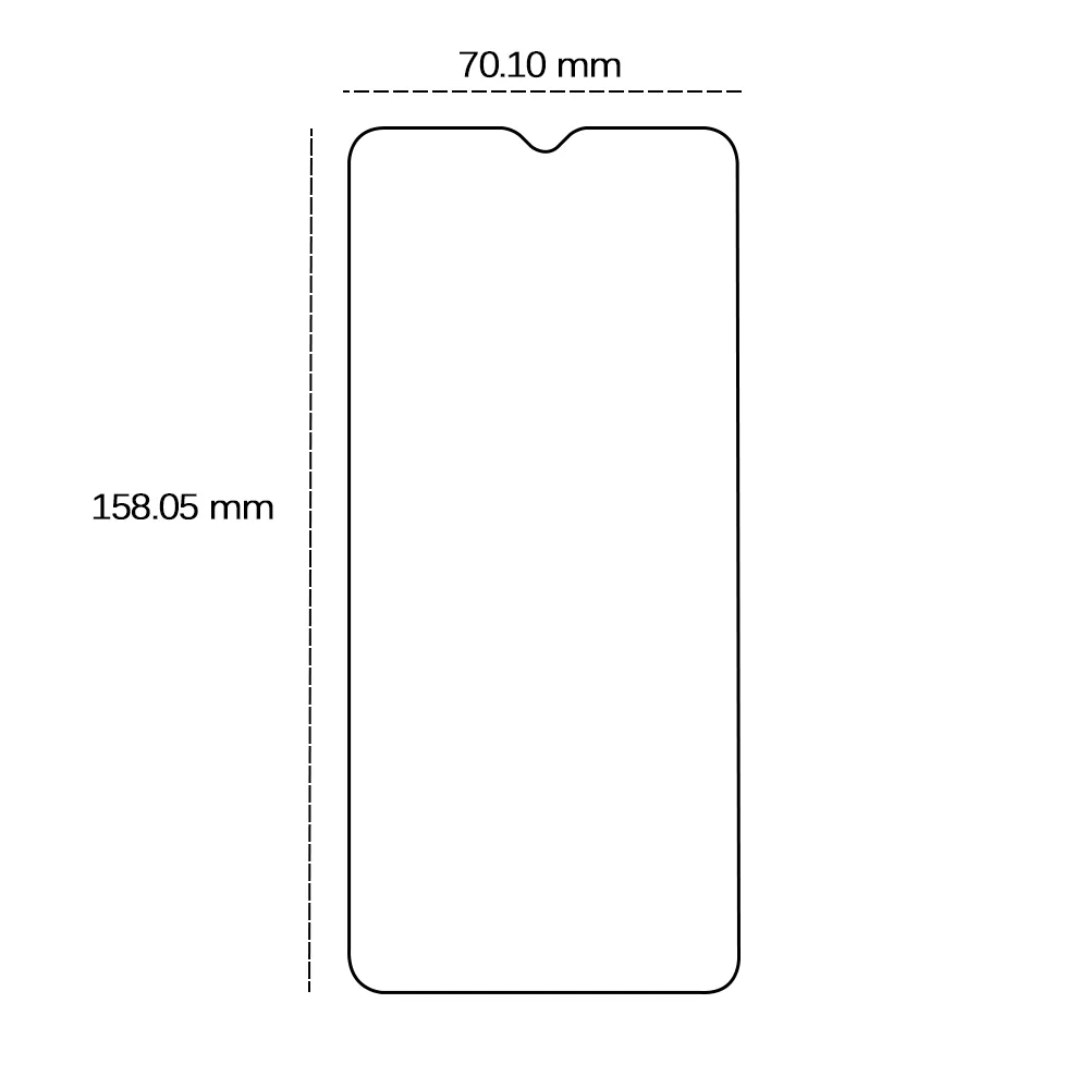 Härdat glas 2,5D för Motorola Moto E13
