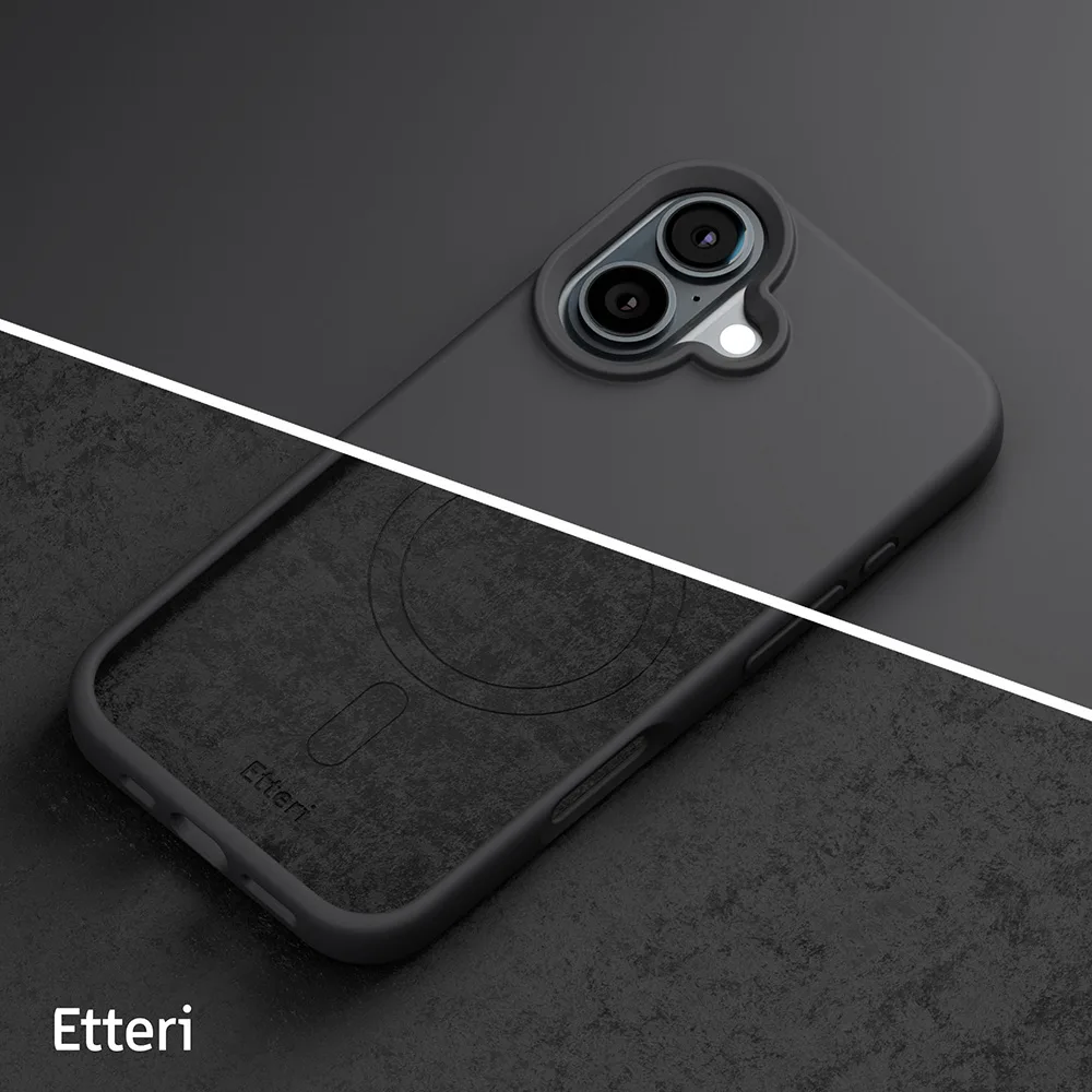 Etteri Silicone Mag case for iPhone 16 6,1″ black