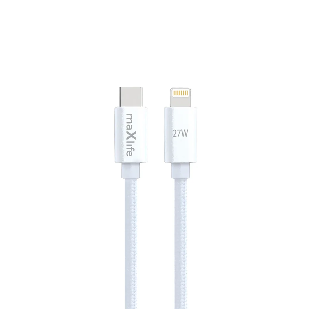 Maxlife MXUC-12 cable USB-C – Lightning 1,0 m 27W white