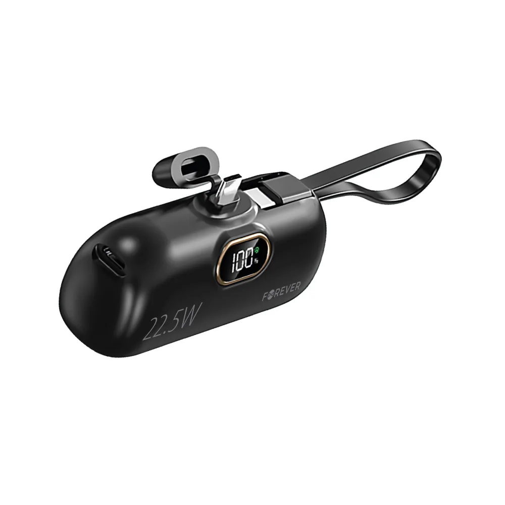 Forever mini power bank MTB-100 22.5W 5000 mAh USB C black
