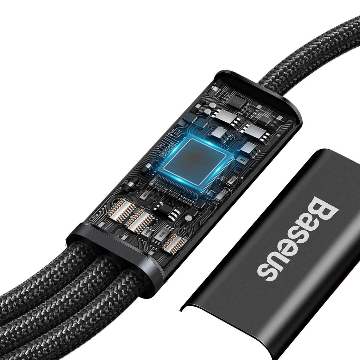 Baseus sladd 3in1 Rapid PD USB-C – micro USB + Lightning + USB-C 1,5m svart 20W