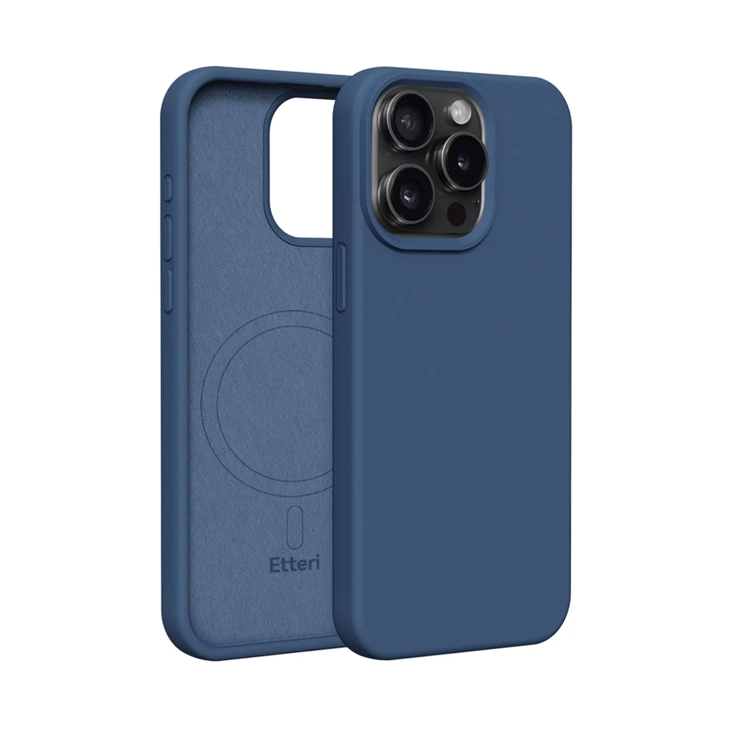 Etteri Silicone Mag-fodral för iPhone 15 Pro Max 6,7″ mörkblå