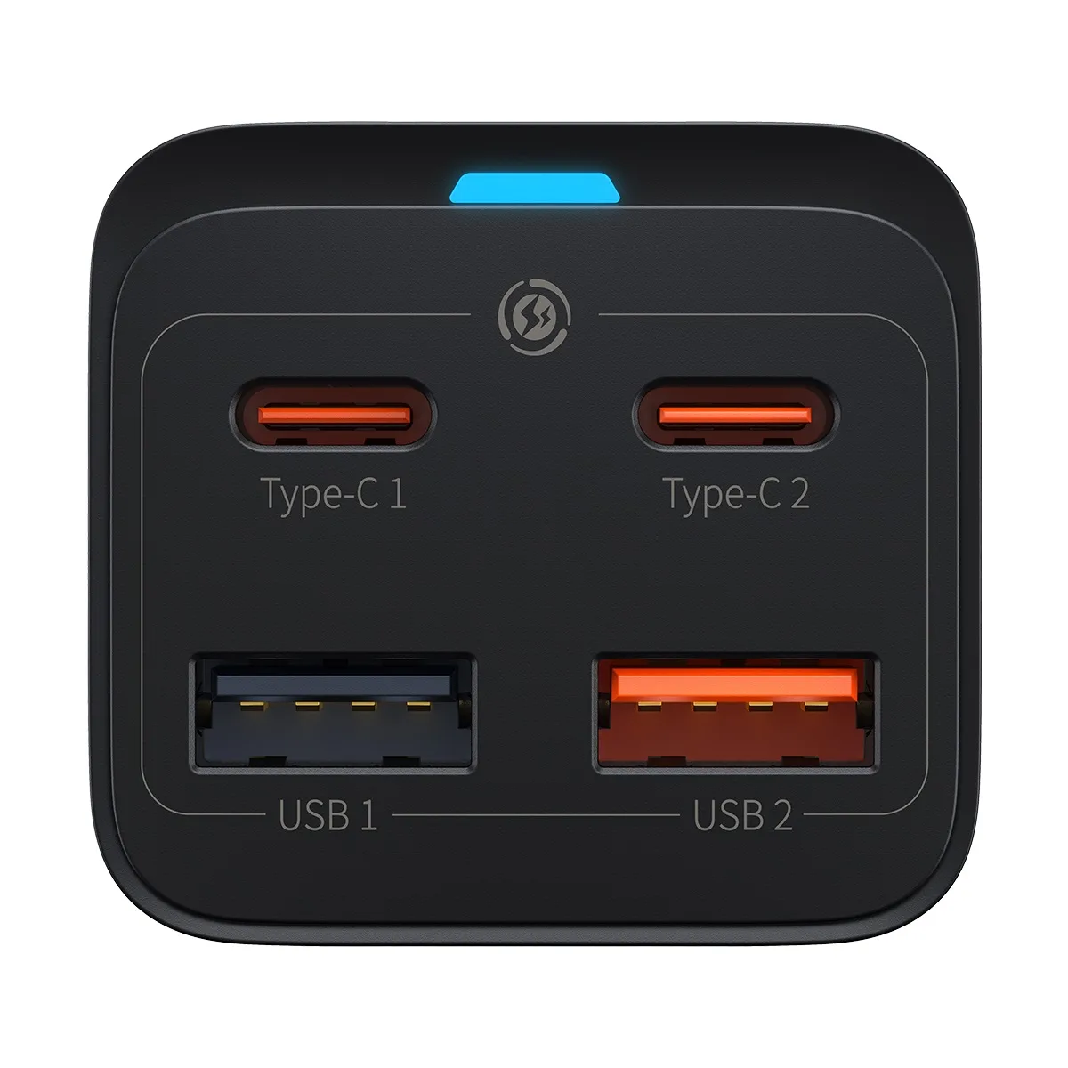 Baseus wall charger GaN3 Pro PD 65W 2x USB-C 2x USB black + USB-C – USB-C cable