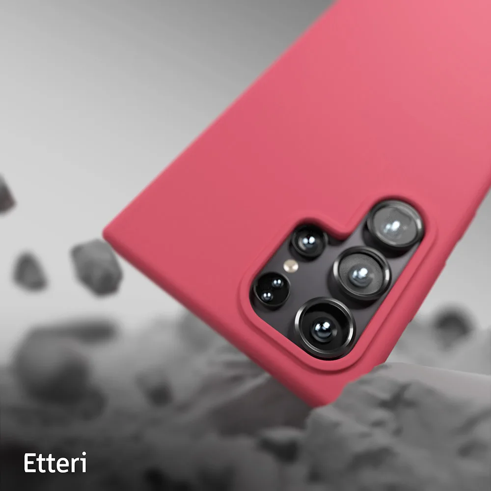 Etteri Silicone case for Samsung Galaxy S25 Ultra raspberry