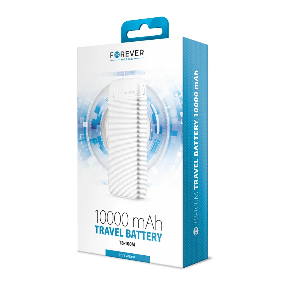 Forever power bank TB-100M 10000 mAh white