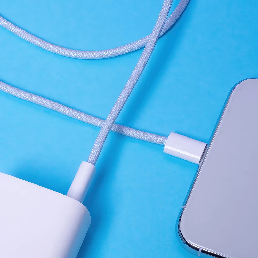 Maxlife MXUC-06 cable USB-C – USB-C 1,0 m 20W blue nylon