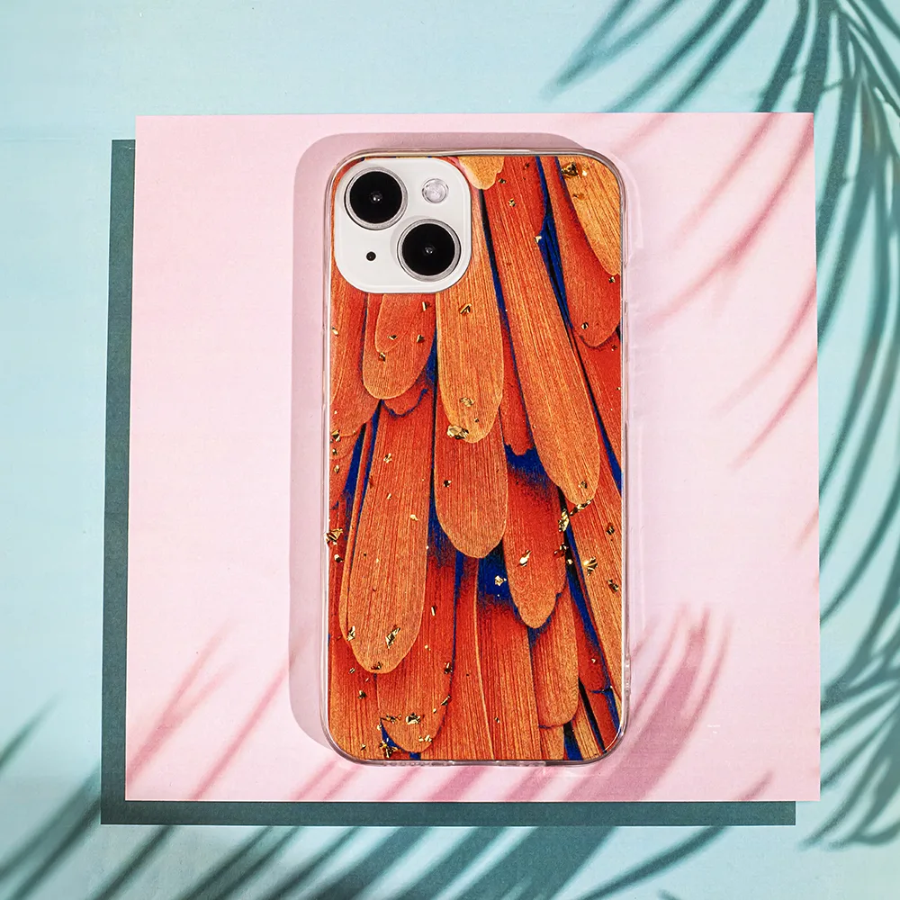 Guld Glam fodral till Samsung Galaxy A14 4G / A14 5G orange