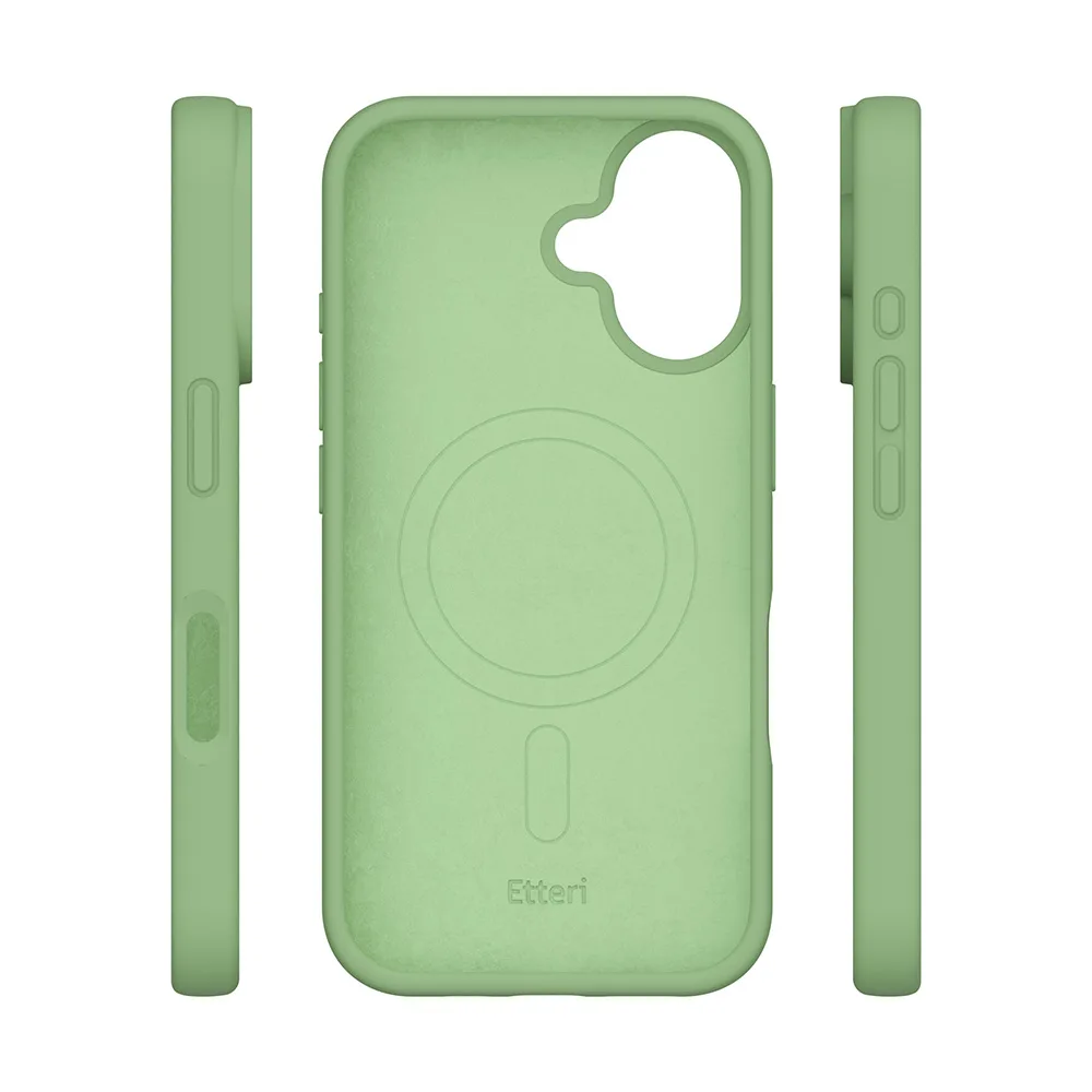 Etteri Silicone Mag-fodral för iPhone 16 6,1″ ljusgrönt