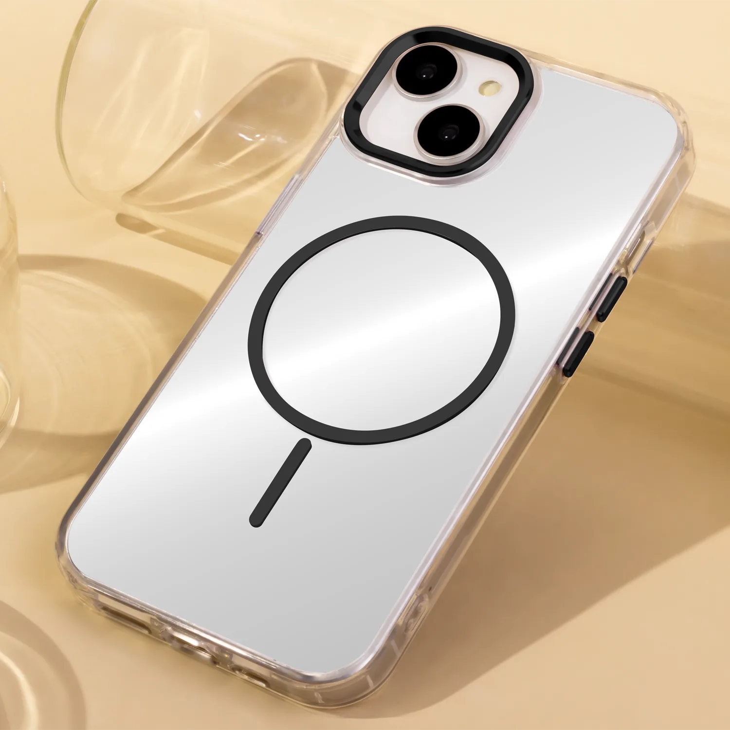 Clear Thin Mag case for iPhone 17 Air 6,6″ black