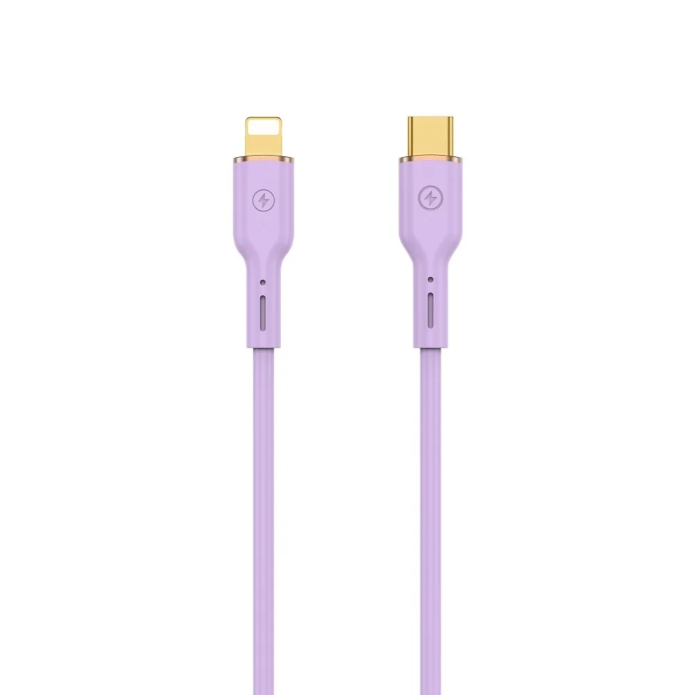 WIWU-kabel YQ01 USB-C – Lightning 30W 1,2 m lila