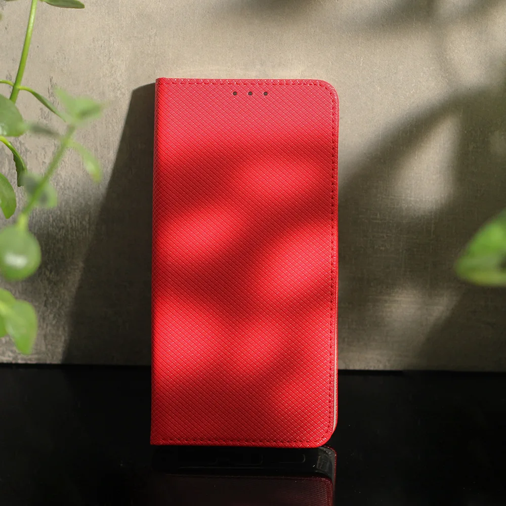 Smart Magnet-fodral för Samsung Galaxy S24 FE i rött