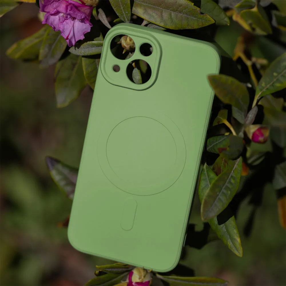 Enkelt Color Mag-fodral för iPhone 16 6,1″ i ljusgrönt